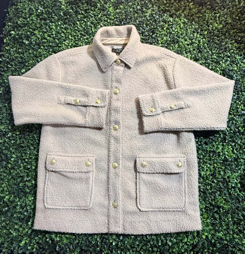 J.Crew Sherpa Terry Chore Coat Jacket Size M
